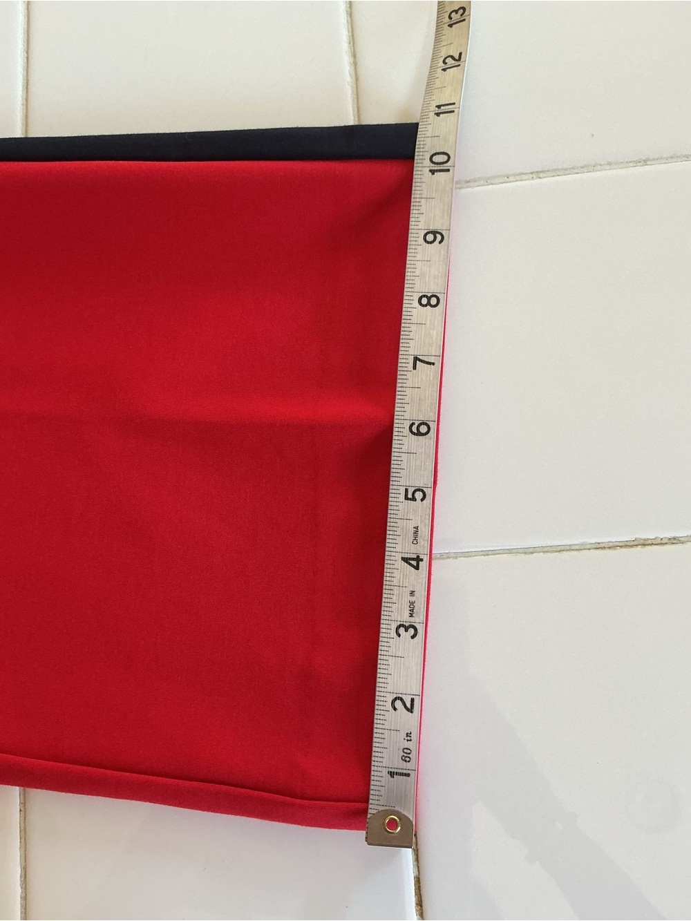 Boden Red With Navy Side Stripe Wide Leg Trousers Pants - Picture 9 of 11